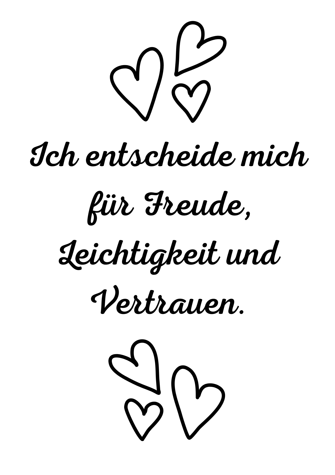 Ich entscheide mich...