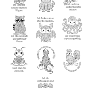 10 Krafttiere und Affirmationen - Bundle 3