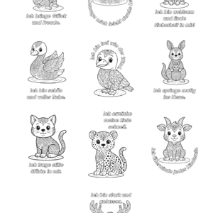 10 Krafttiere und Affirmationen - Bundle 4