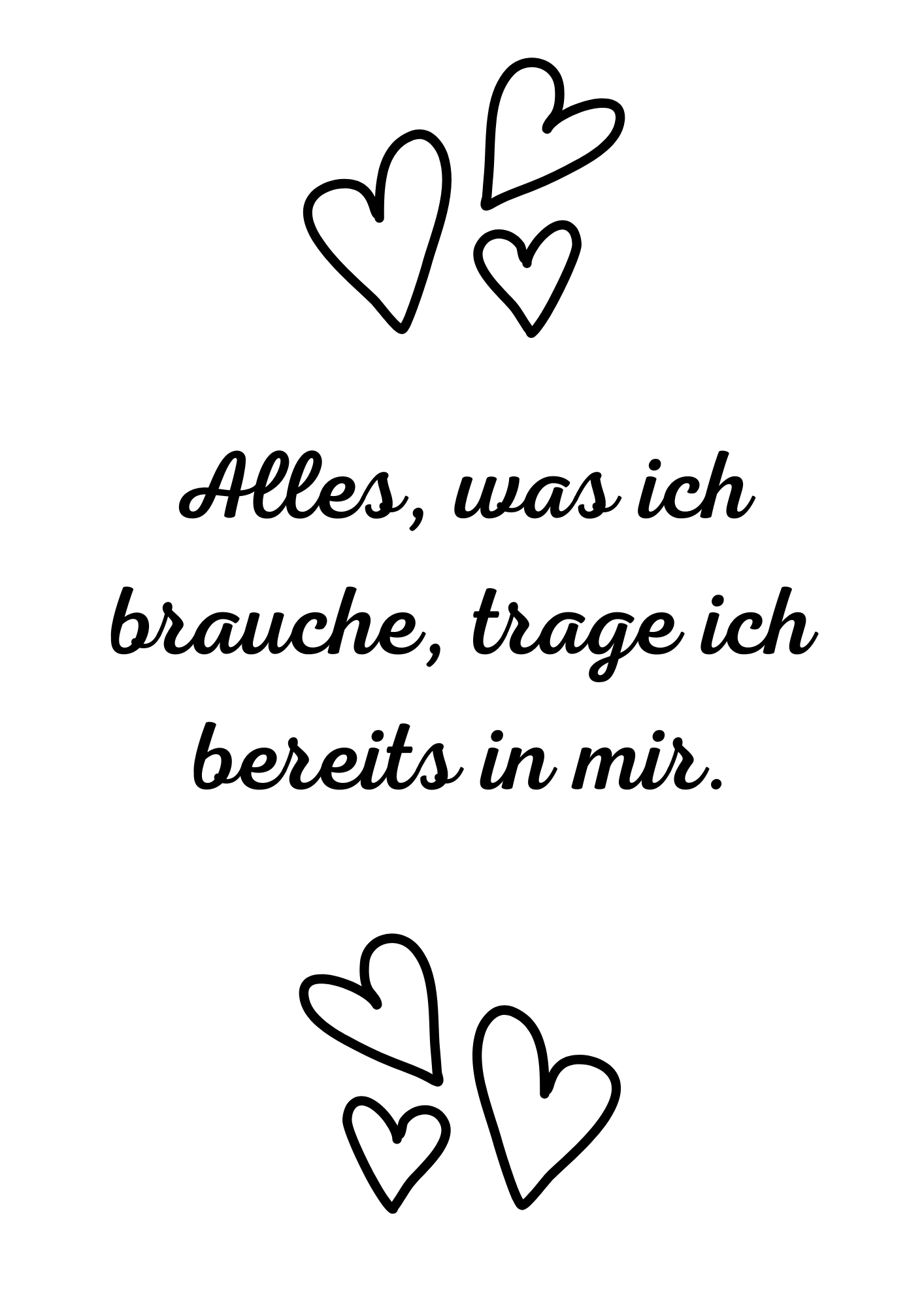 Alles, was ich brauche...