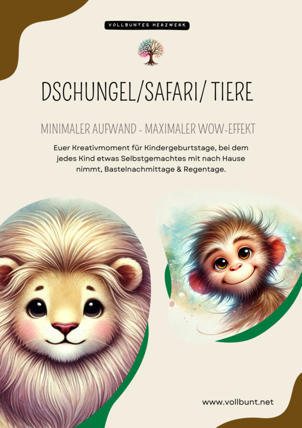 Dschungel & Safari Kreativ-Partybundle
