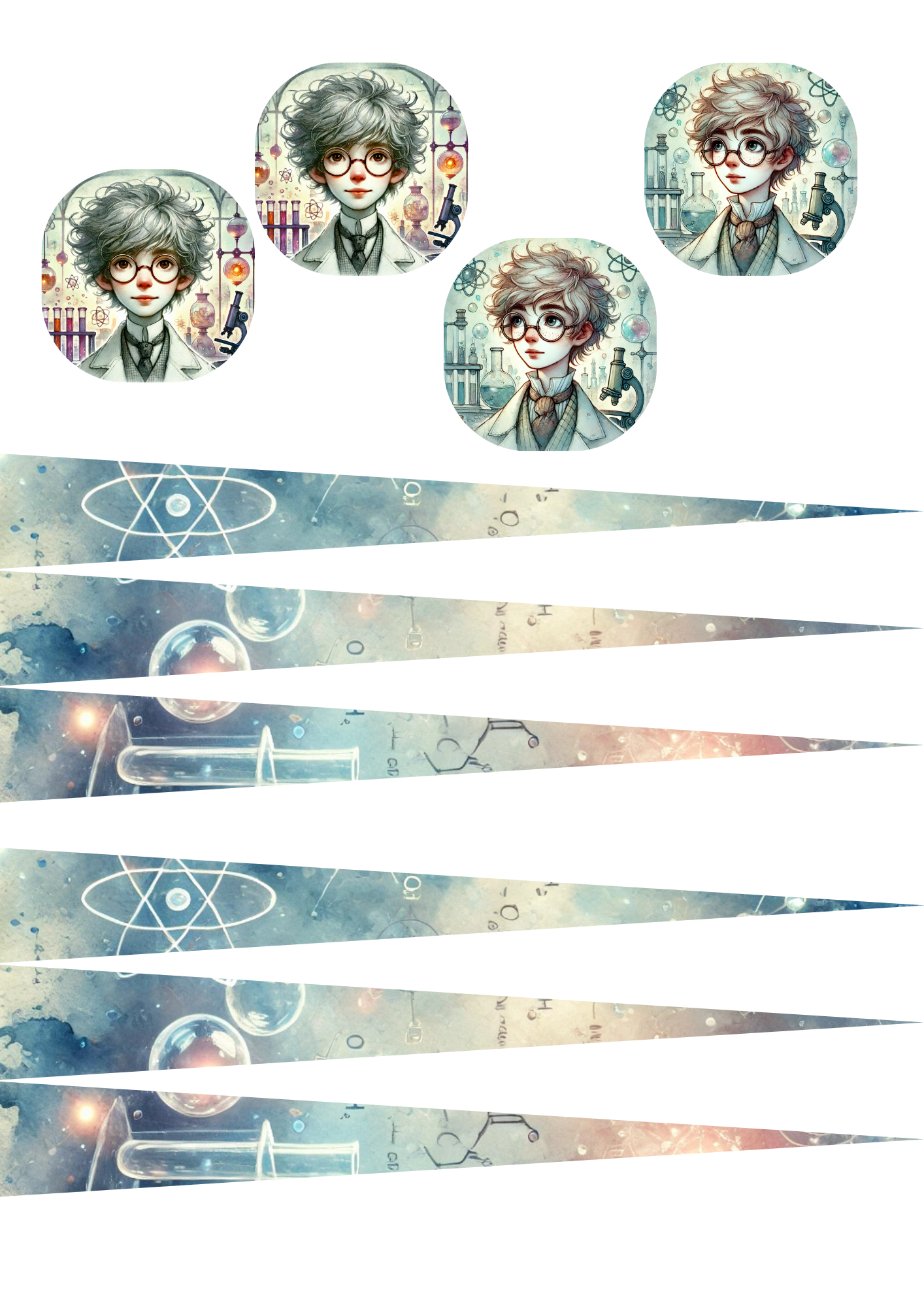 Papieranhänger & Perlen