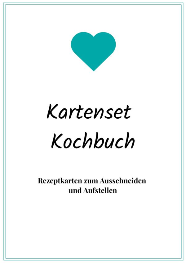 Rezeptkarten zum Kochbuch zum Ausschneiden und Aufstellen