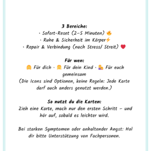 Kartenset (zum Ausschneiden) - Reduzierung von Stress und voller-Kopf-Karten
